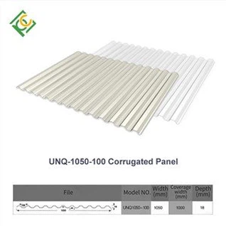 UNQ-1050-100 โพลีคาร์บอเนตลูกฟูก