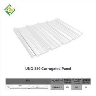 UNQ-840 แผงโพลีคาร์บอเนตลูกฟูก